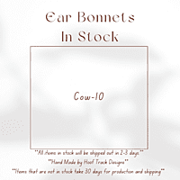 Cow Print Ear Bonnet