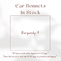 Burgundy Ear Bonnnets